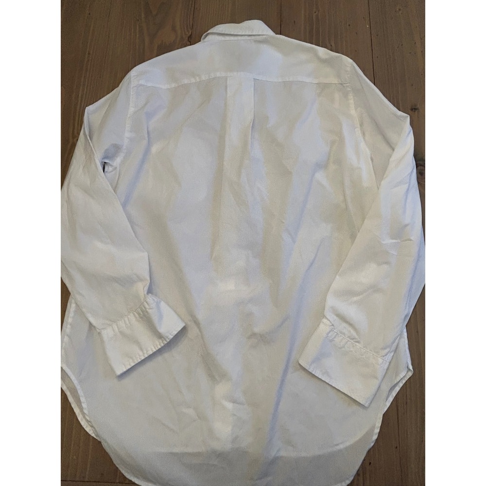 G35 Rag & Bone White Cotton Button Down Shirt Long Sleeve High Low Hem Small - Picture 2 of 4